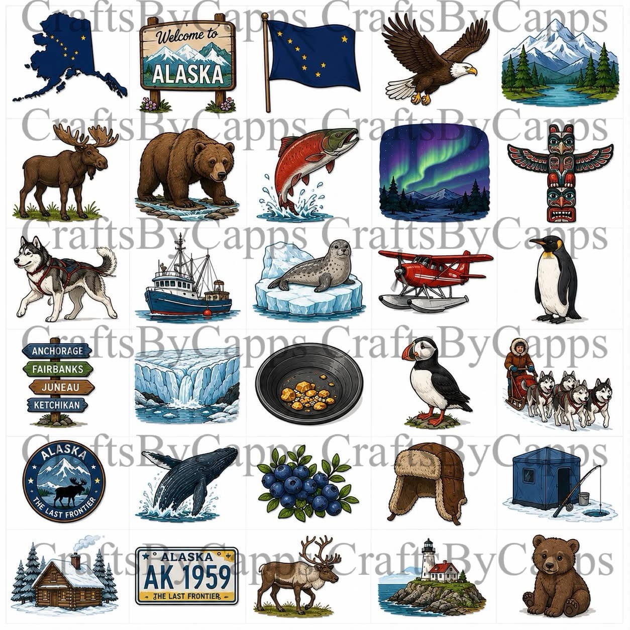 Alaska Waterslide Finger Nail Decals Instructions Bonus (set of 50) KC