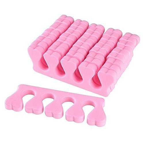 20pcs Nail Art Salon Soft Finger Toe Separator Pedicure Manicure Tool Pink