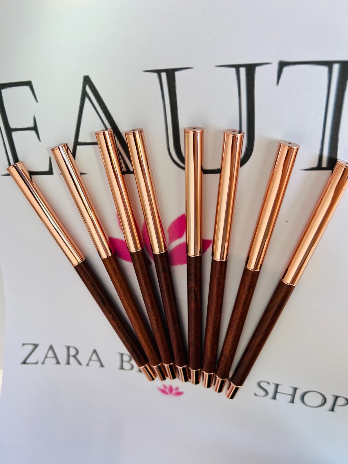 100% Wood Kolinsky Acrylic Nail Brush With Cap Size 2-16 CRIMPED Nail Art Pen