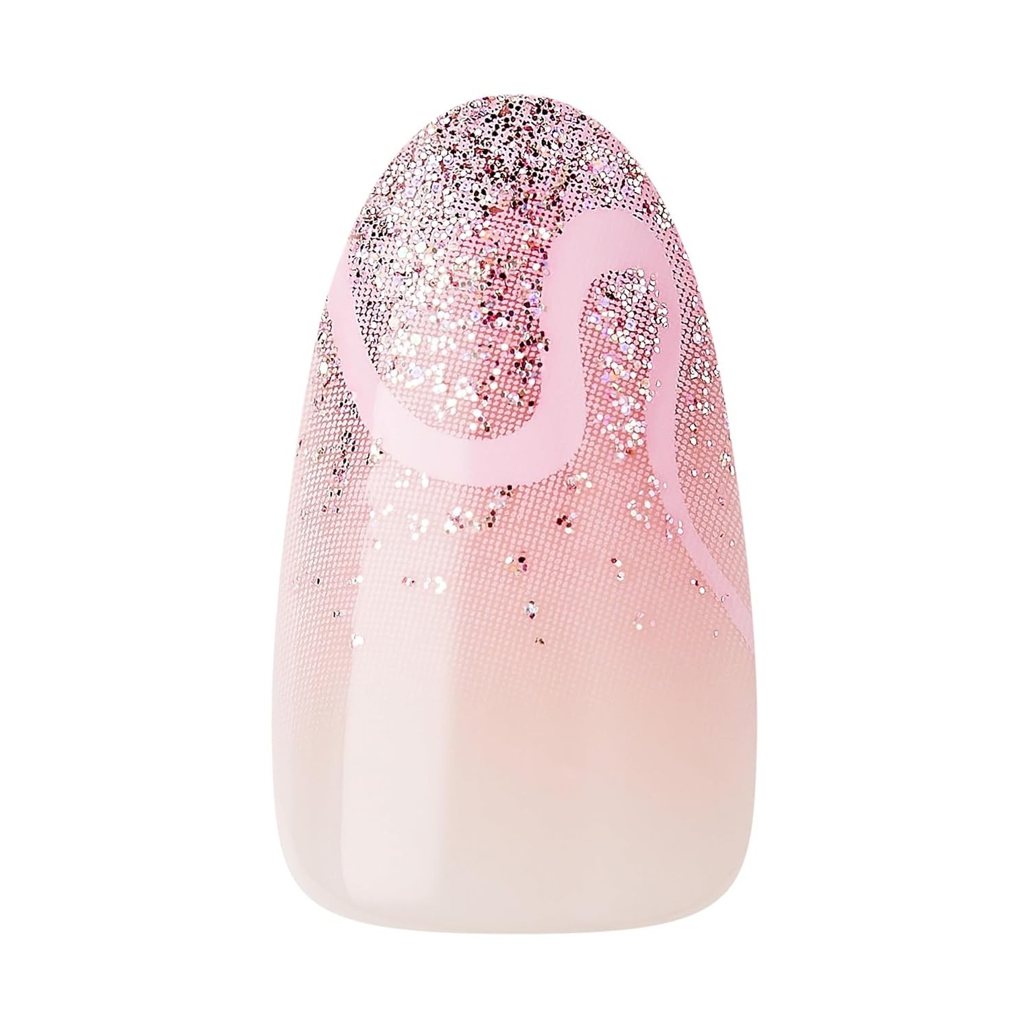 No Glue Mani Press On Nails, Design, ‘Wild Venus’, Pink, Medium Size, Almond …