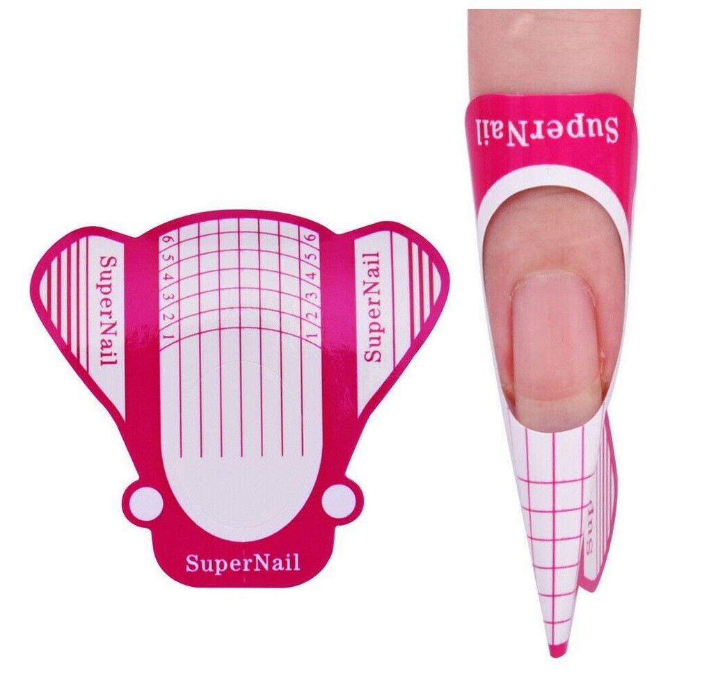 Nail Form Stickers Acrylic Gel Extension Guide | Red/Gold/Silver | Bulk UK Stock