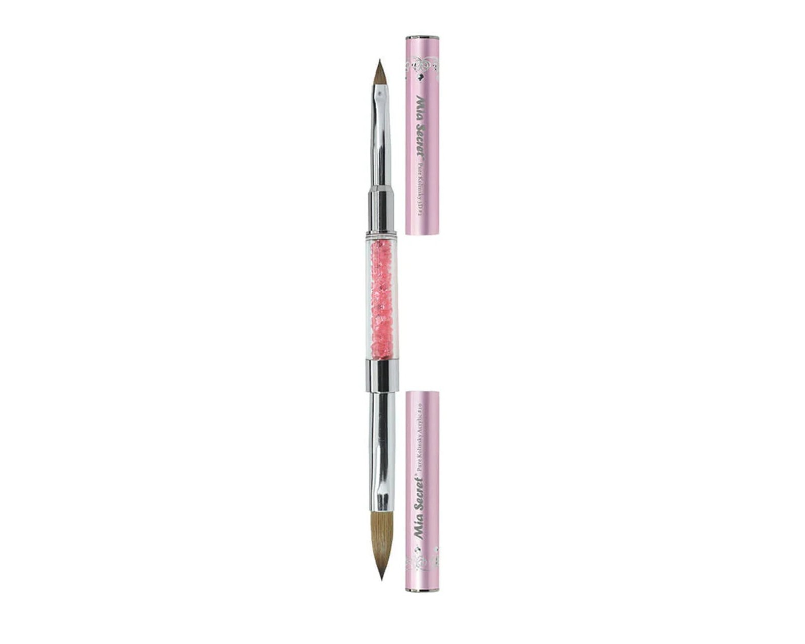 Mia Secret Premier Nail Brushes #10 & 2 OR (3D) in Pink – 100% Kolinsky Hair