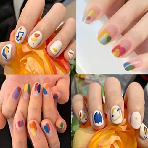 12 Sheets Abstract Nail Art Stickers, Graffiti Graffiti & Minimalist, 12Sheets