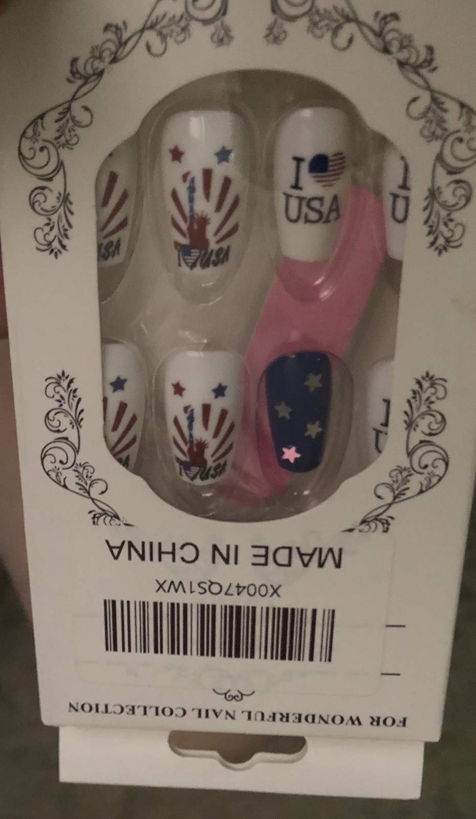 Set Of 2 Nail Sets. Patriotic Star Spangled 4th Of July America 250. New🇺🇸