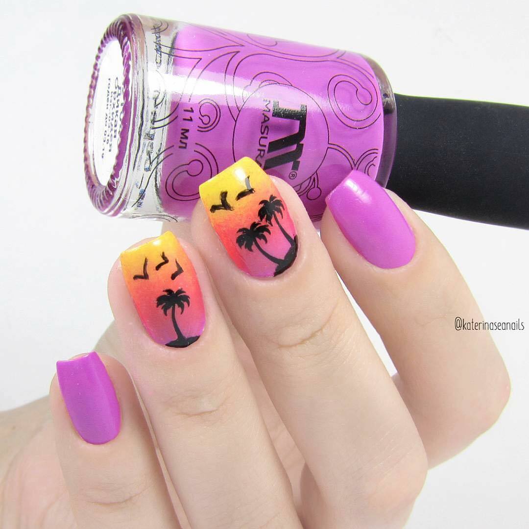 Palm Stencils for sunset nails, nail art, nail vinyls