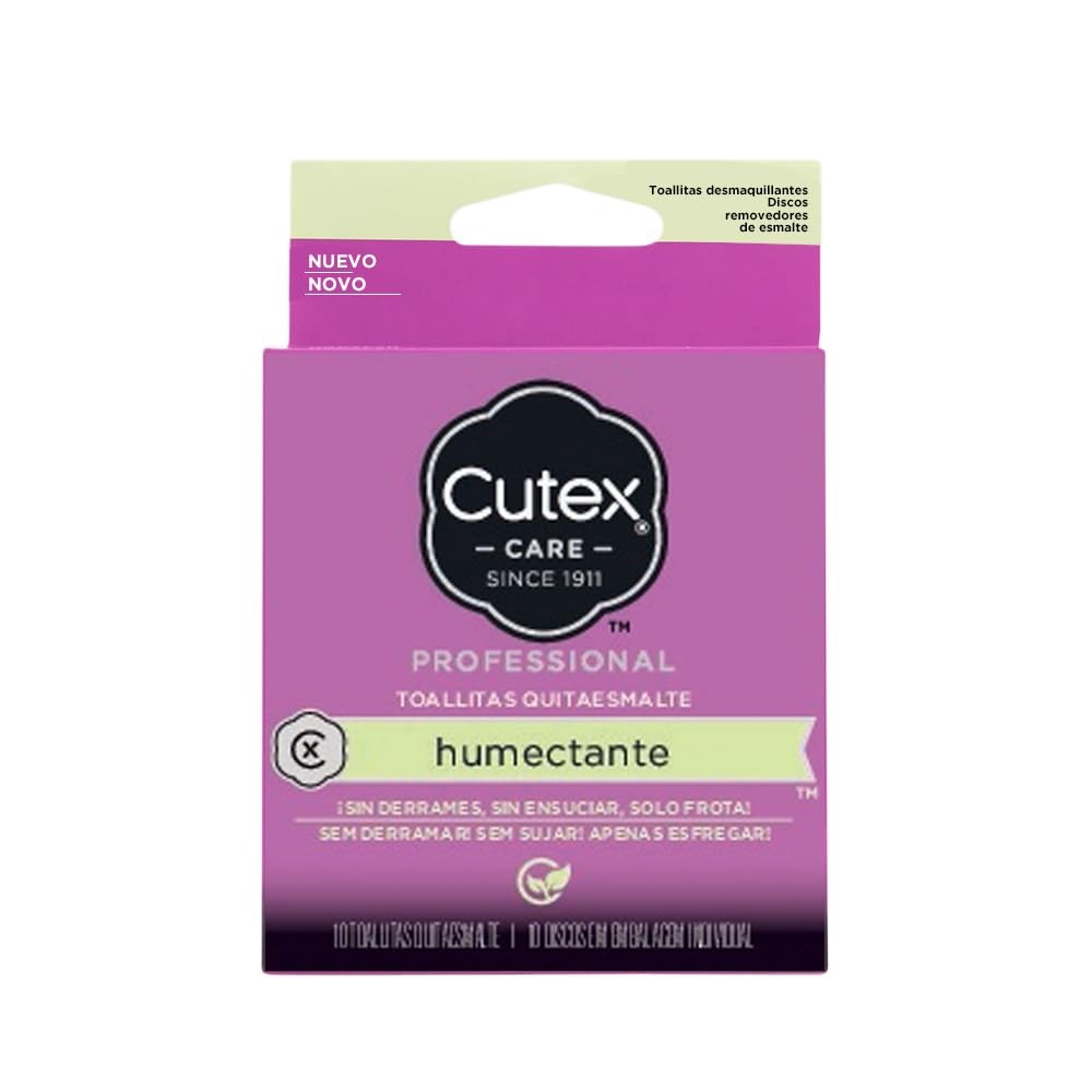 Cutex Care Swipe and Go Nail Polish Remover Pads, 10 Count (Pack of 1), PINK