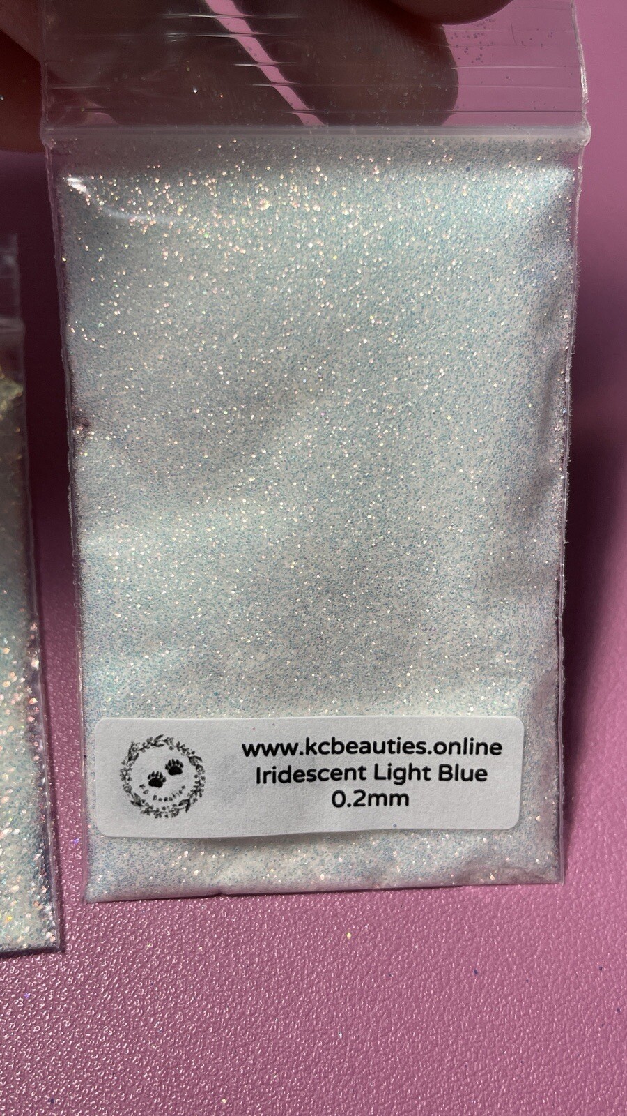 5G Iridescent White Blue 0.2MM Fine Glitter for nail acrylic gel craft US Seller