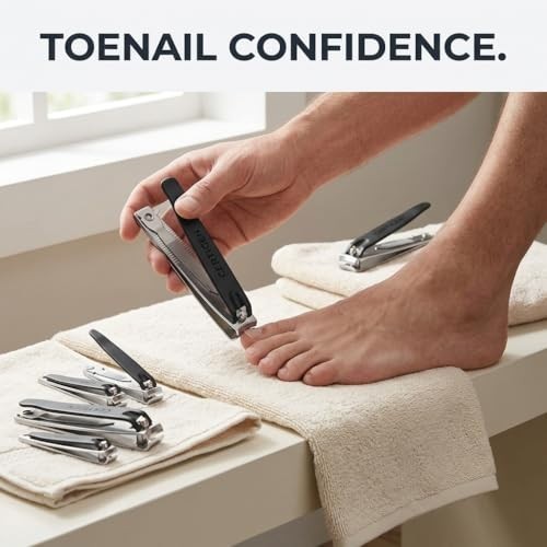 Nail Clippers Set 6 -Pack – Includes Toenail Clippers, Fingernail Clipper, and