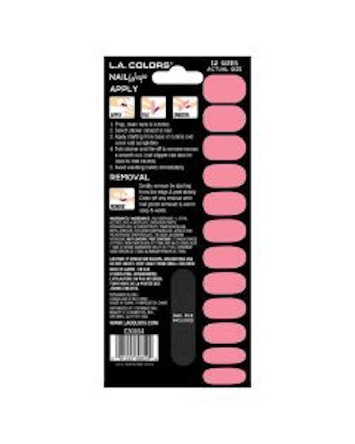 L.A. Colors Nail wraps salon sine Nail stickers C30854 peach bellini