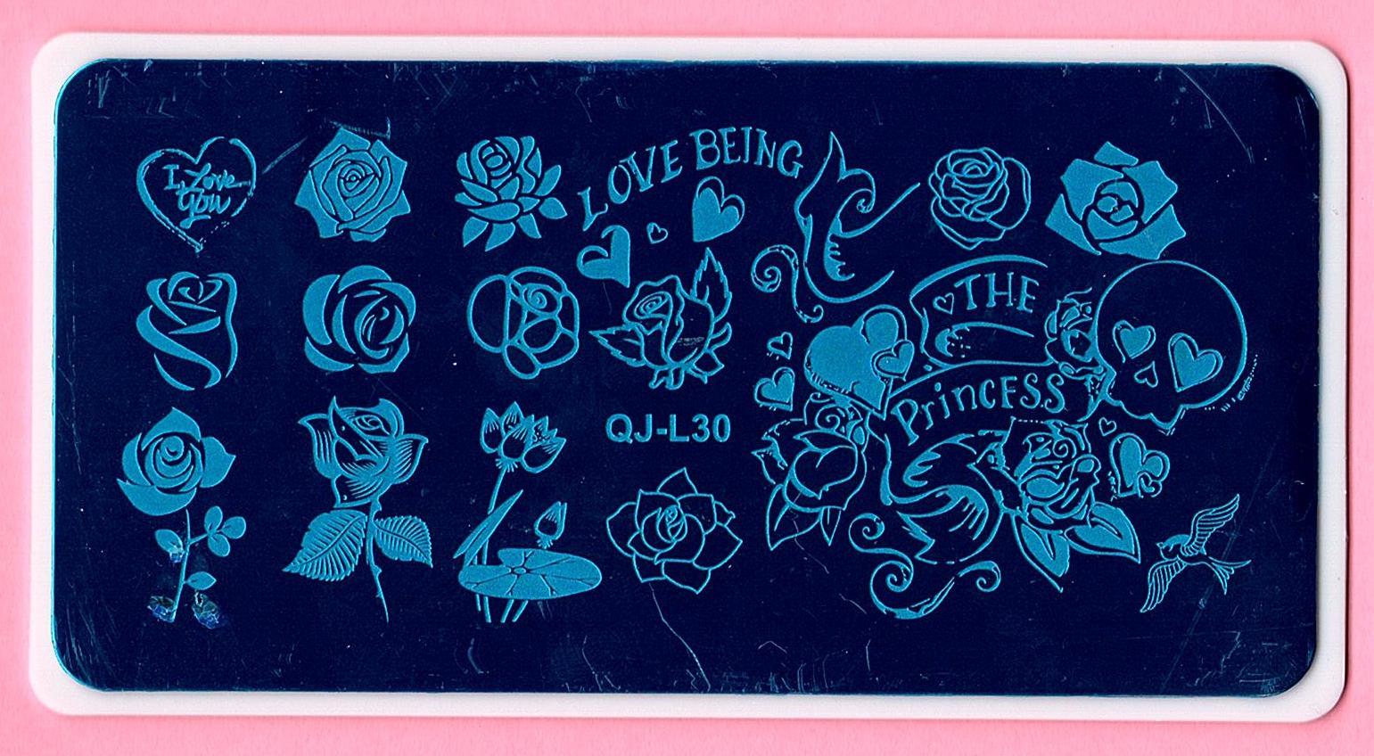 Valentines Day Love Nail Art DIY Stamping Metal Template Stencil Image Plate NEW