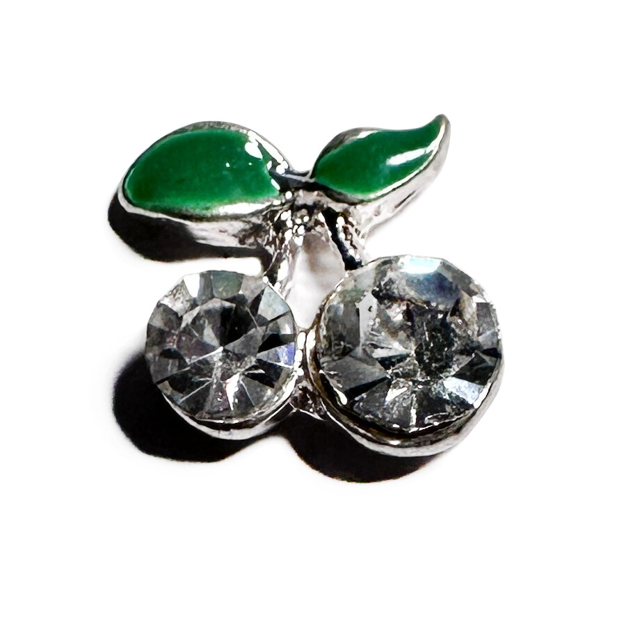 [DDP] 5Pcs Cherry Crystal Alloy Charms Nail Art Crafts DIY Decoration
