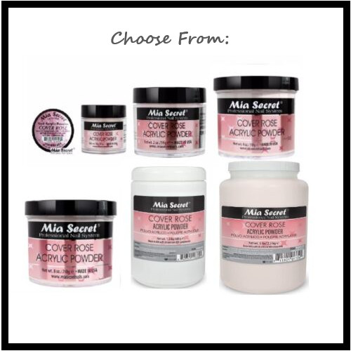 Mia Secret Cover ROSE Acrylic Powder – CHOOSE SIZE: