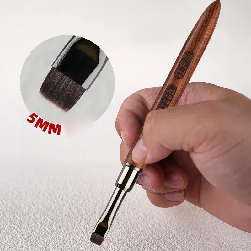 Wood Gel Nail Art Brush for Gel Tip Extension Acrylic Builder UV Manicure