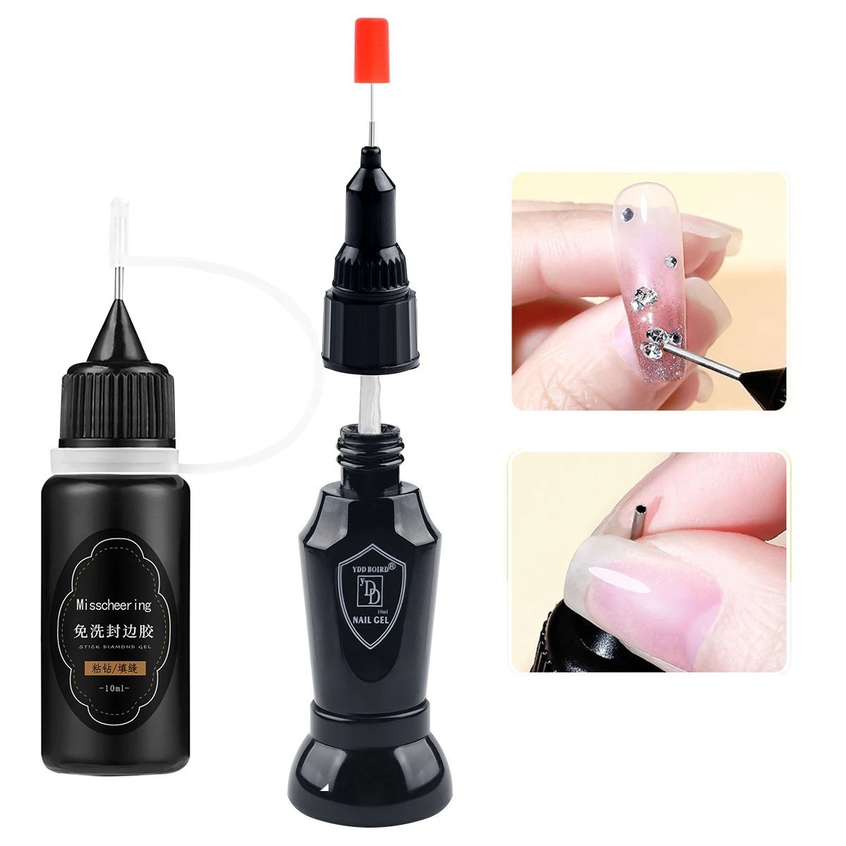 30g Nail Rhinestone Glue Gel Strong Adhesive 3D Nail Art Gems Decoration