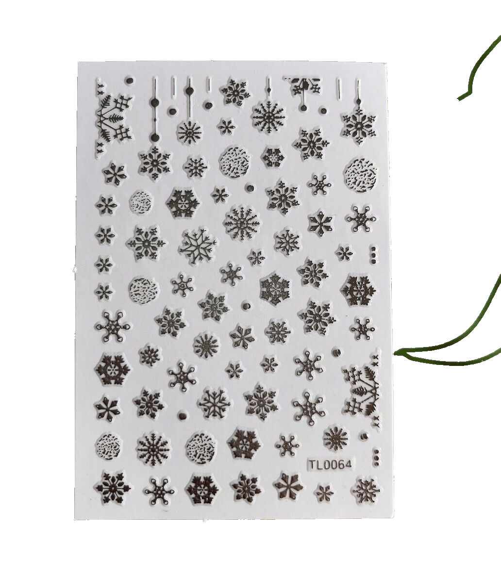 Christmas Nail Stickers TL0064 Silver