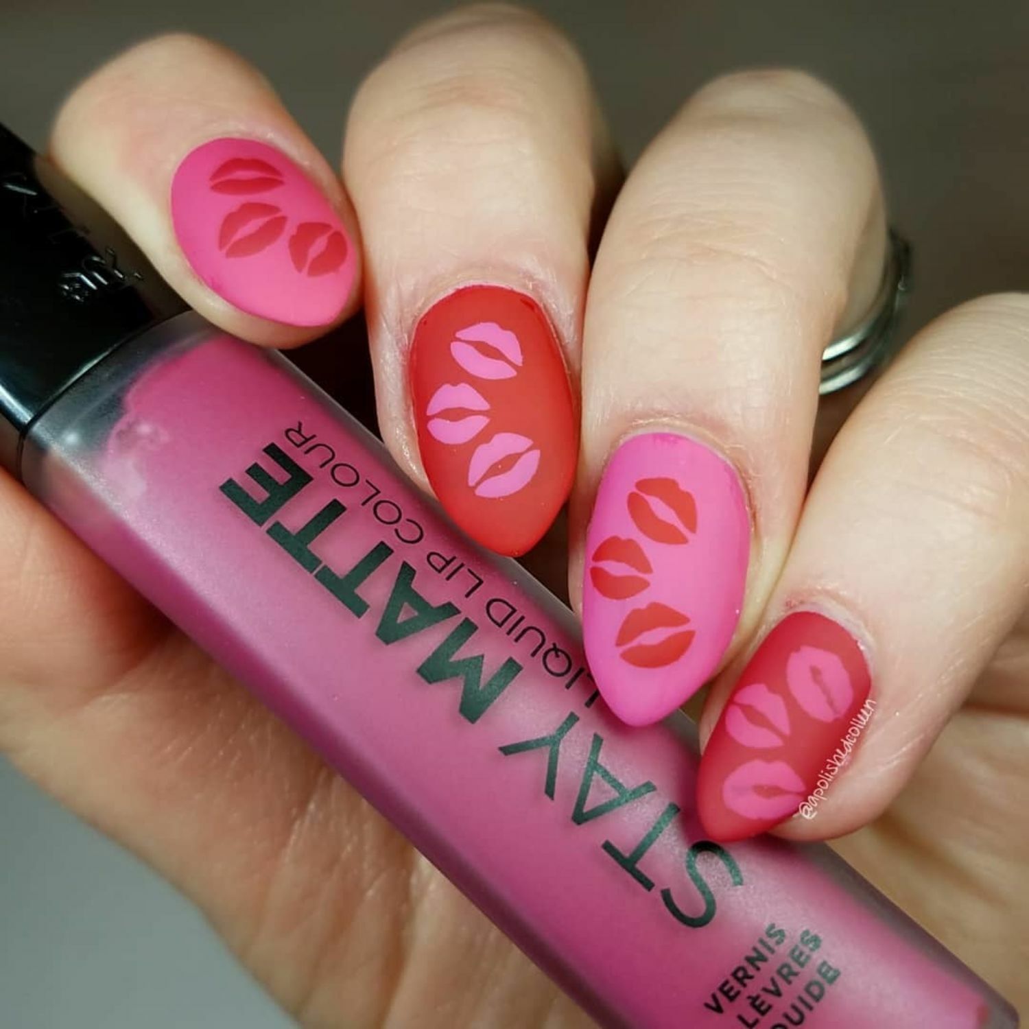 Kisses Stencils for Nails, Valentine’s Day Nail Stickers, Nail Art, Nail Vinyls