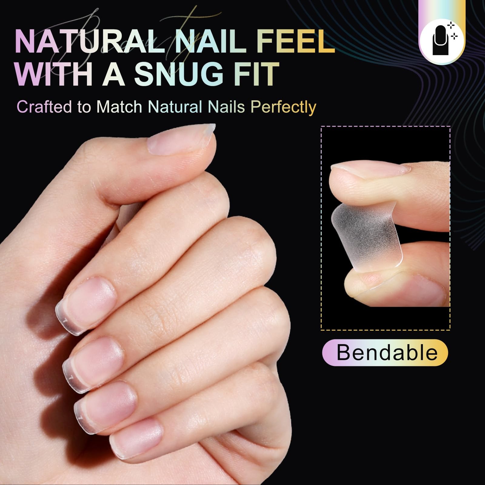 CyyaPeaap Extra Short Square Nail Tips, 240Pcs 15 Size, Soft Gel X Tips