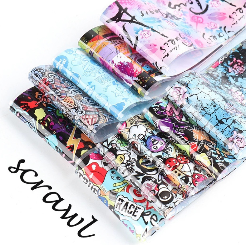 10 pcs Nail Art Foil Sex Mouse Sticker Transfer Decals Manicure DIY