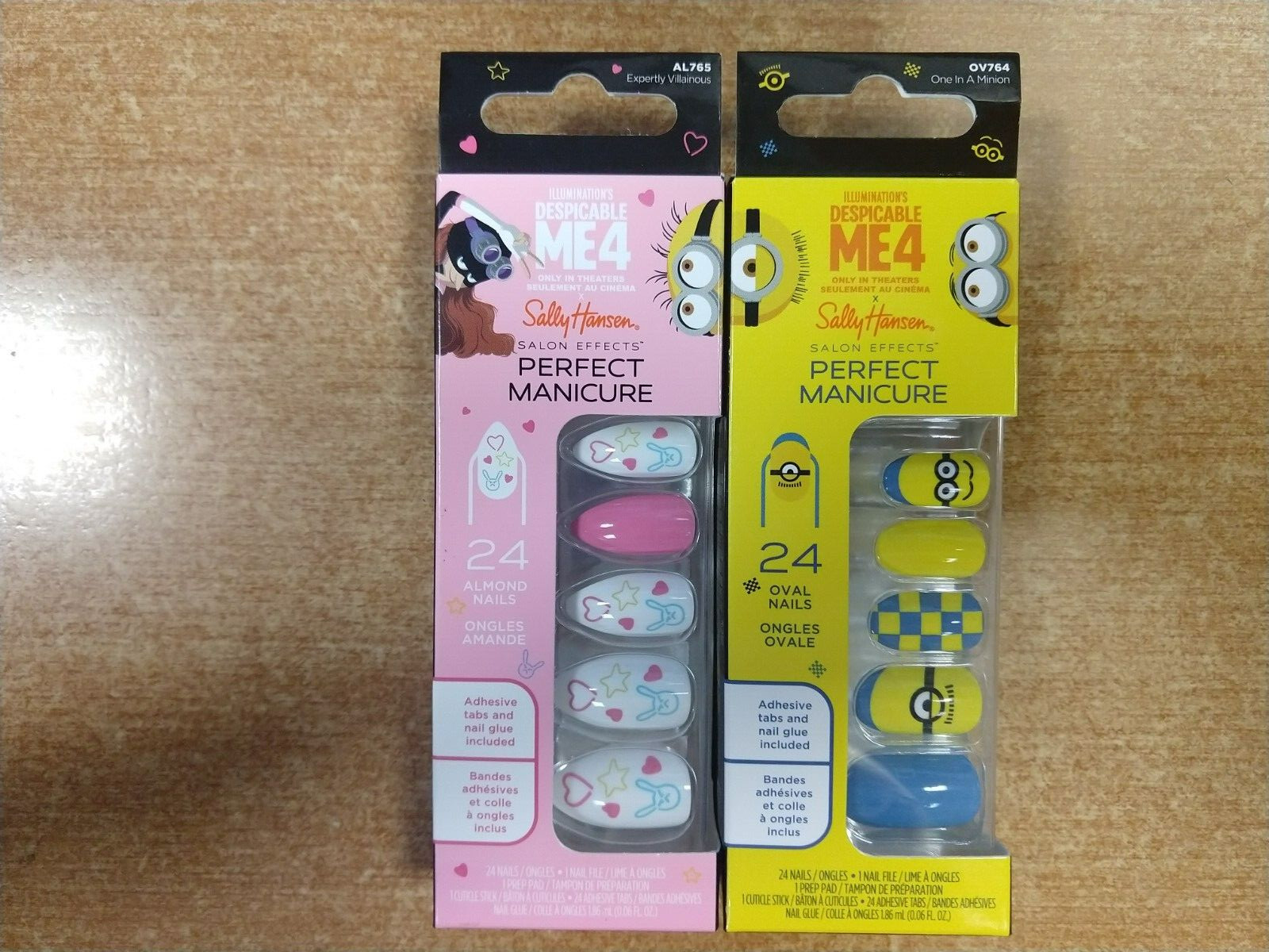 2 Sets: Sally Hansen x Despicable Me 4 Perfect Manicure Press-on Nails D5