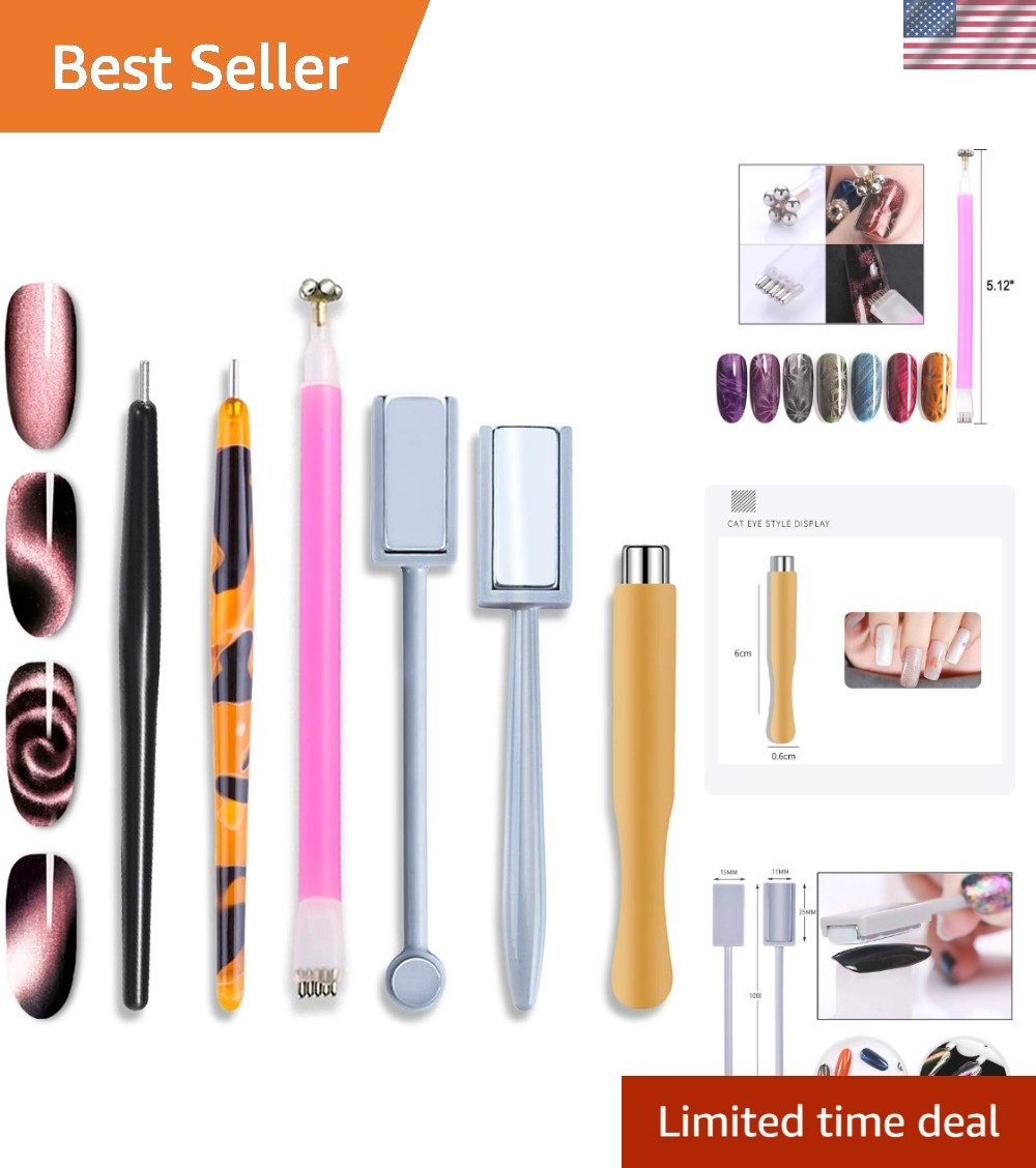 6Pcs Cat Eye Nail Magnetic Pens Set for Stunning Ombre and Flower Designs