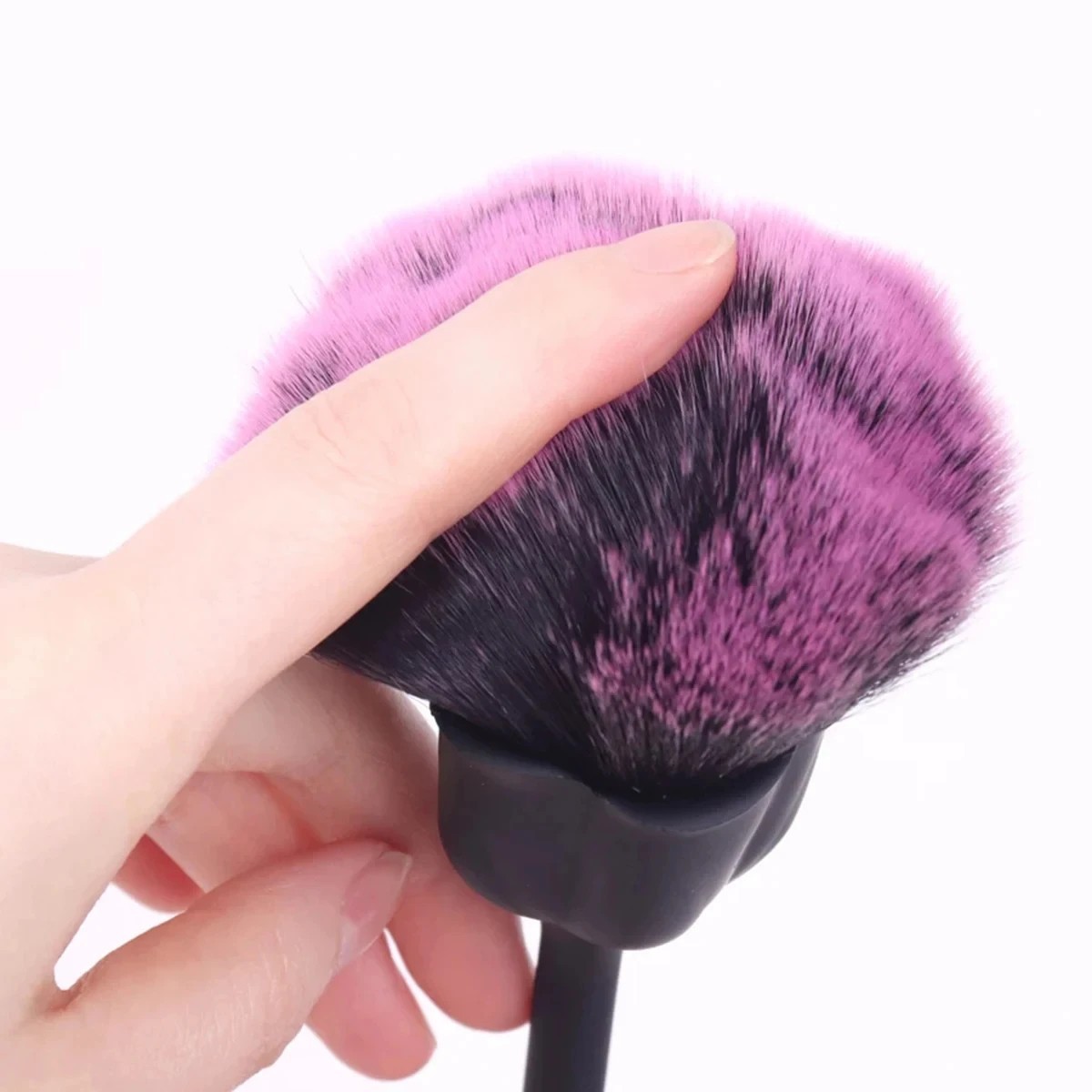 Rose Shape Nail Dust Brush Soft Manicure Cleaning Tool Gel Polish Remover