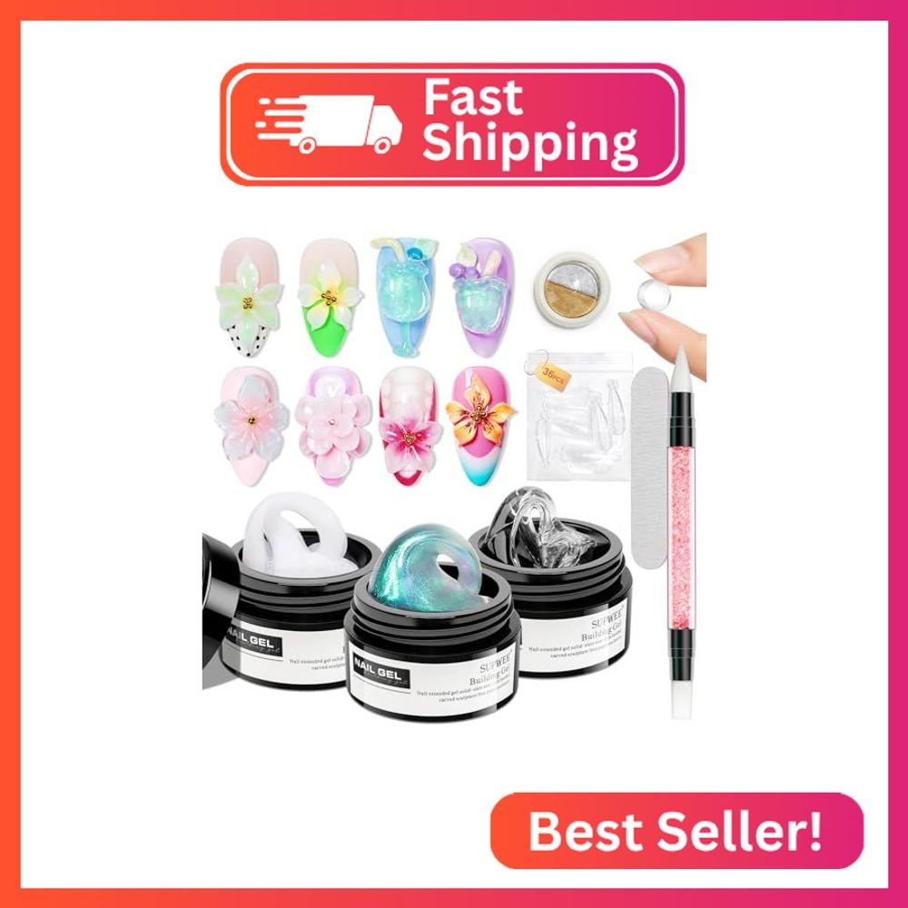 SUPWEE Sculpting Gel for Nail Art, Non-Stick Hand 3D Gel Nail Art