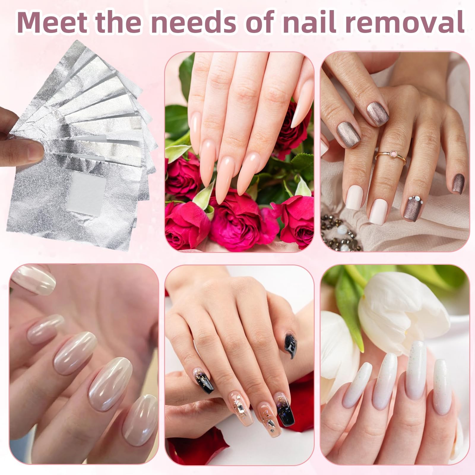 Nail Polish Remove Foil Wraps, Foils Soak Off Wraps Gel Nail…