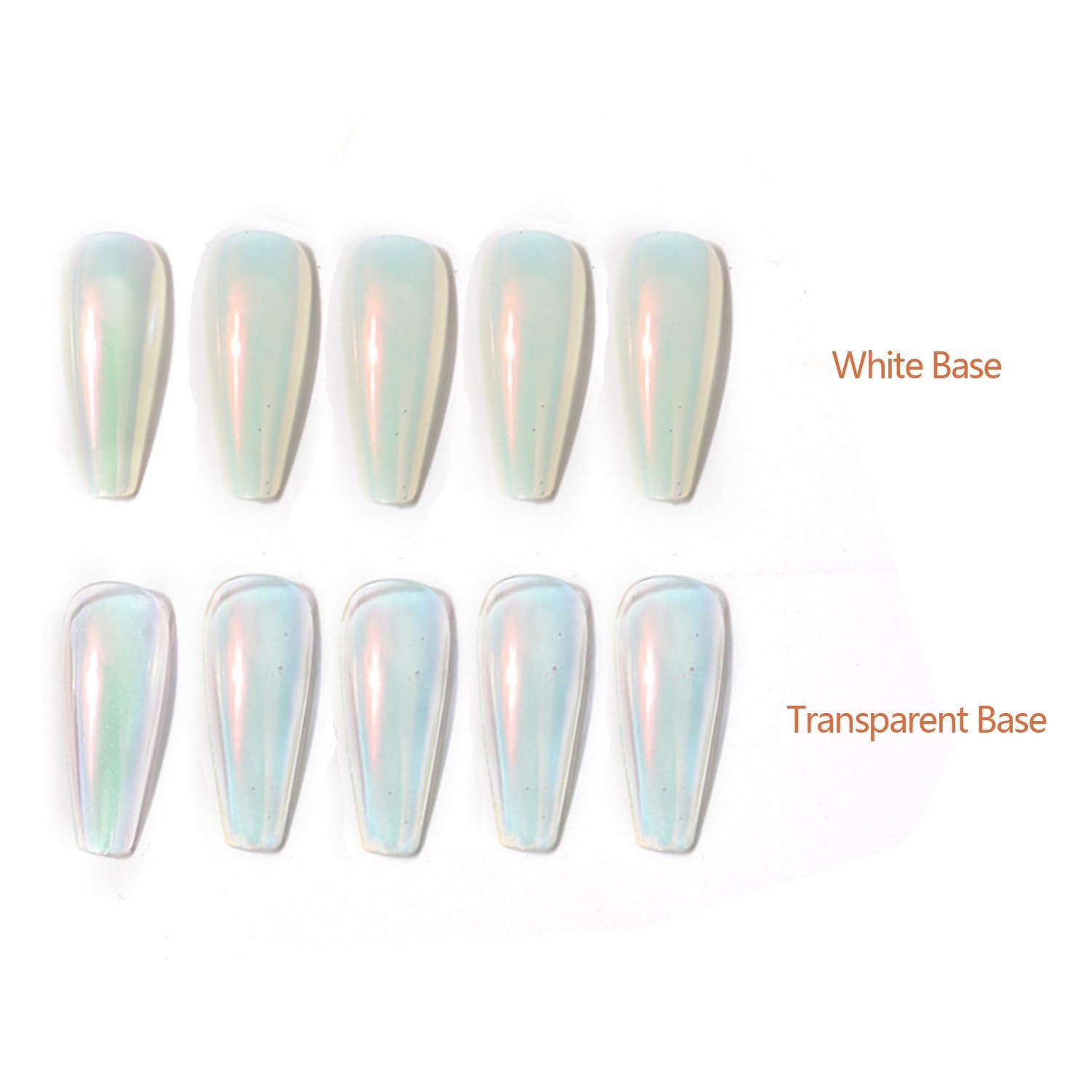 Orange Pearl Chrome Nail Nail Art Glitter,Metallic Iridescent Chrome Nail for…