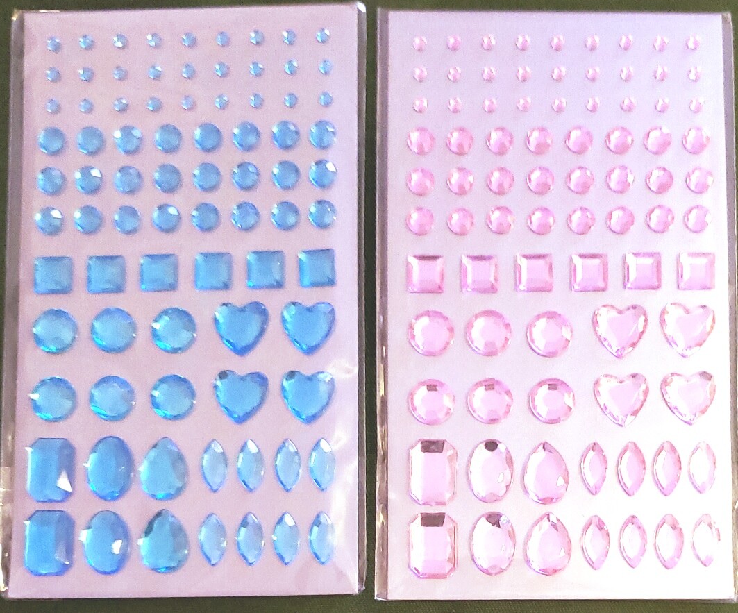 Mixed Lot of Pastel Pink Blue Crafting Rhinestones