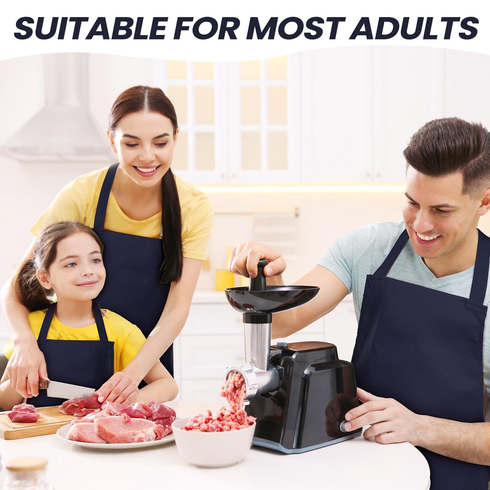 Suhine 36 Pack Plain Bib Aprons Bulk with 2 Pockets Unisex Aprons Machine Was…