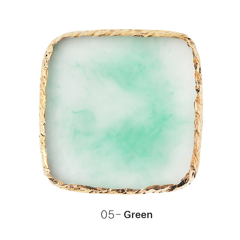 Natural Resin Stone Color Square Palette Gel Polish Display Nail Art Tool CHOOSE