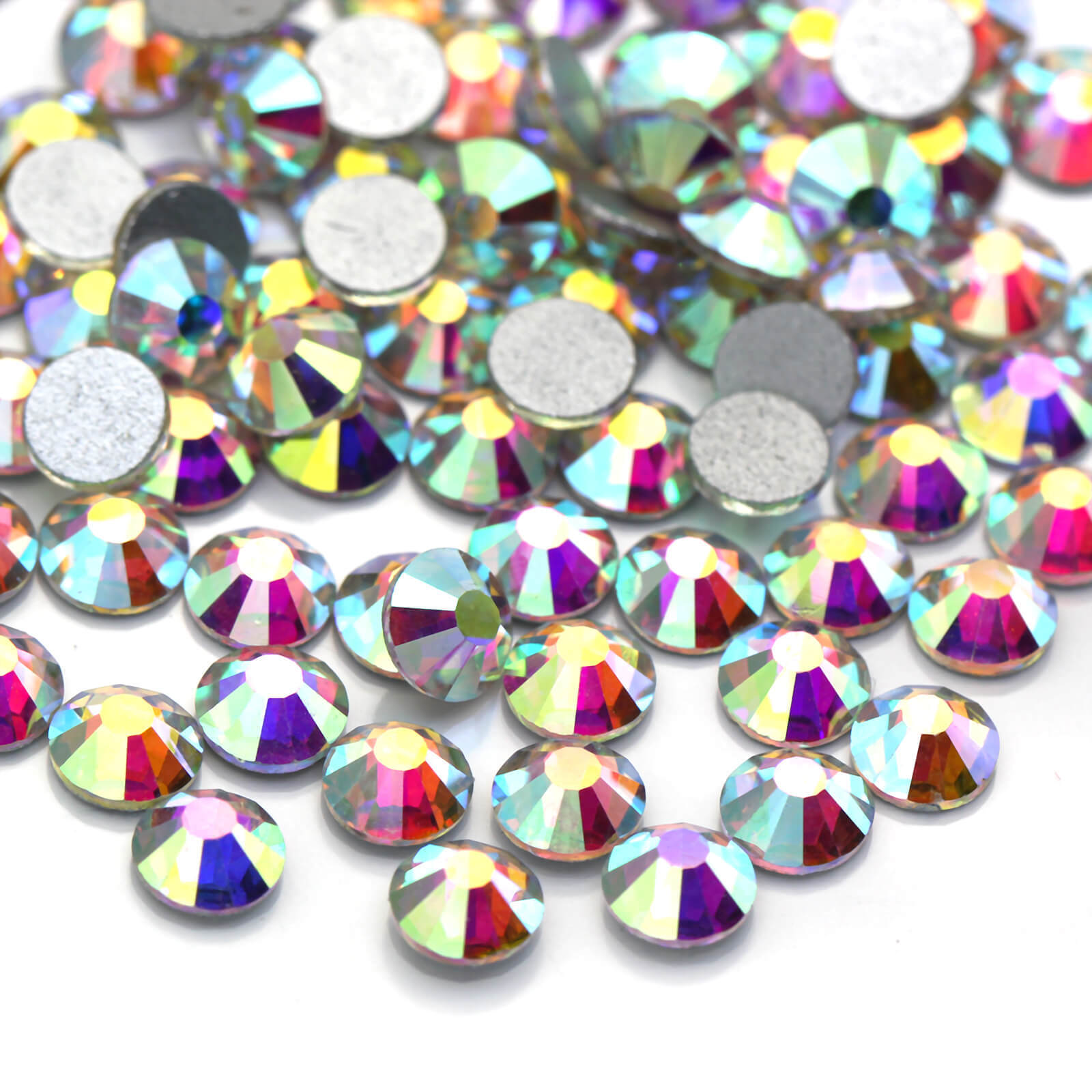 Top quality Crystal AB Rhinestones Flat Back Gems for Nails Clothes Craft Decor