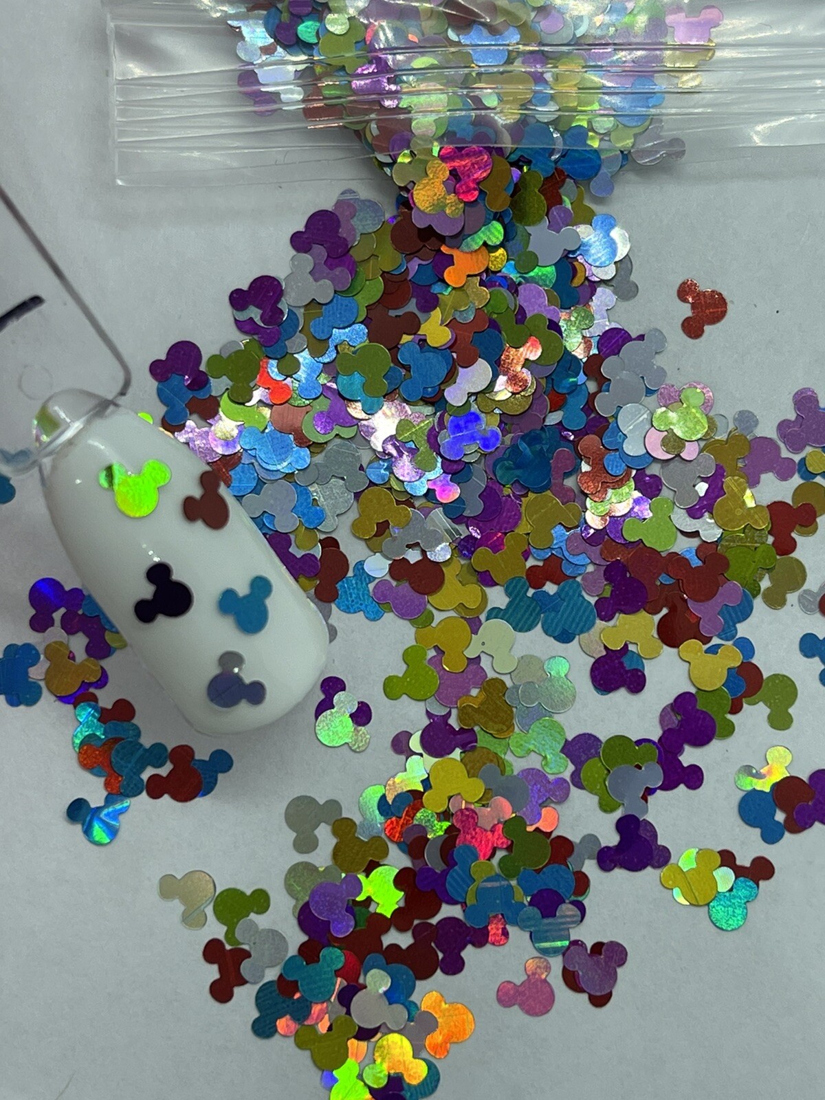 Holographic Multicolor Mickey Mouse Nail Glitter| 1 TSP | Gel Nail Art & Acrylic
