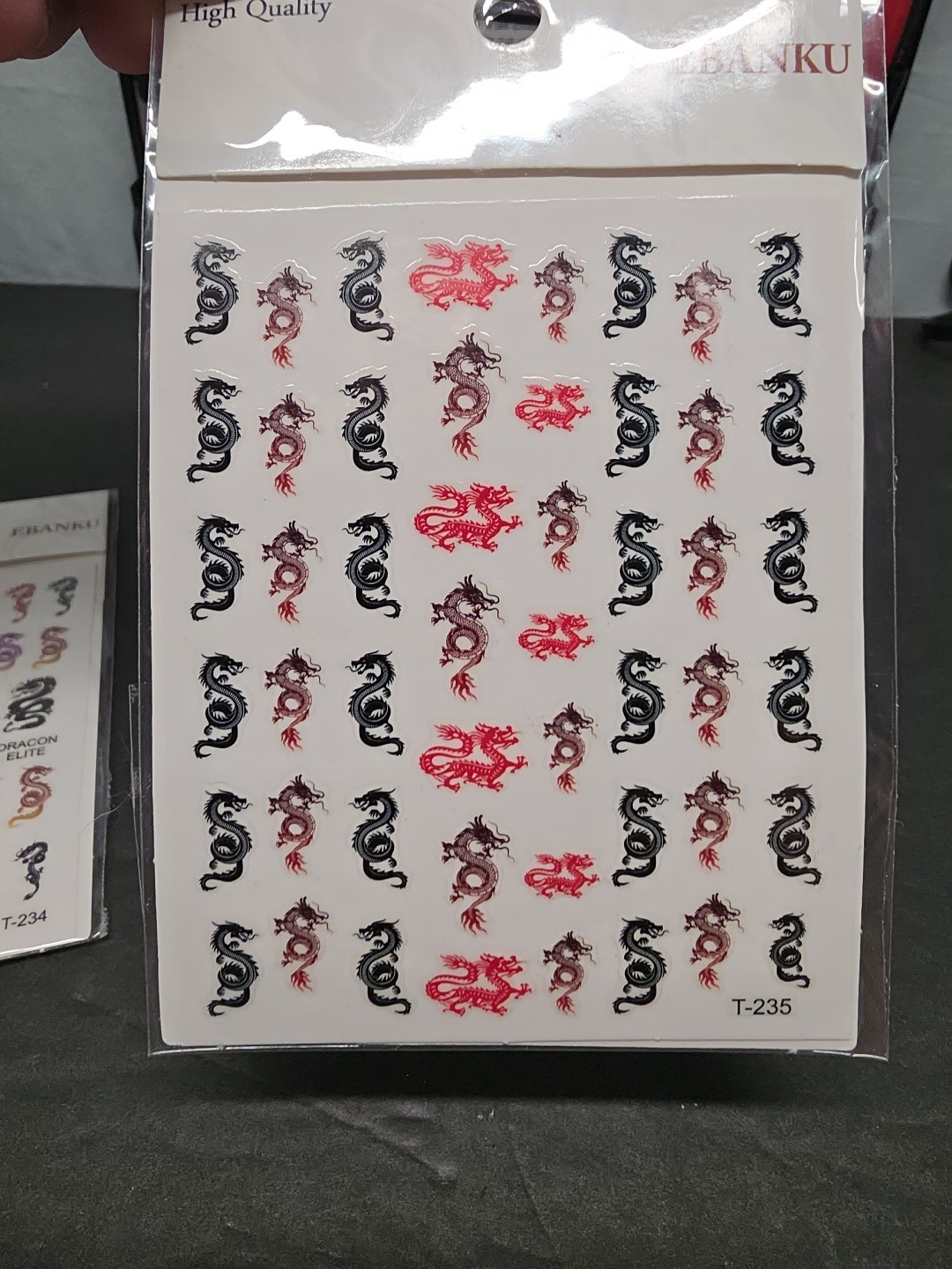 Dragon Nail Stickers Lot Of 5 EBANKU