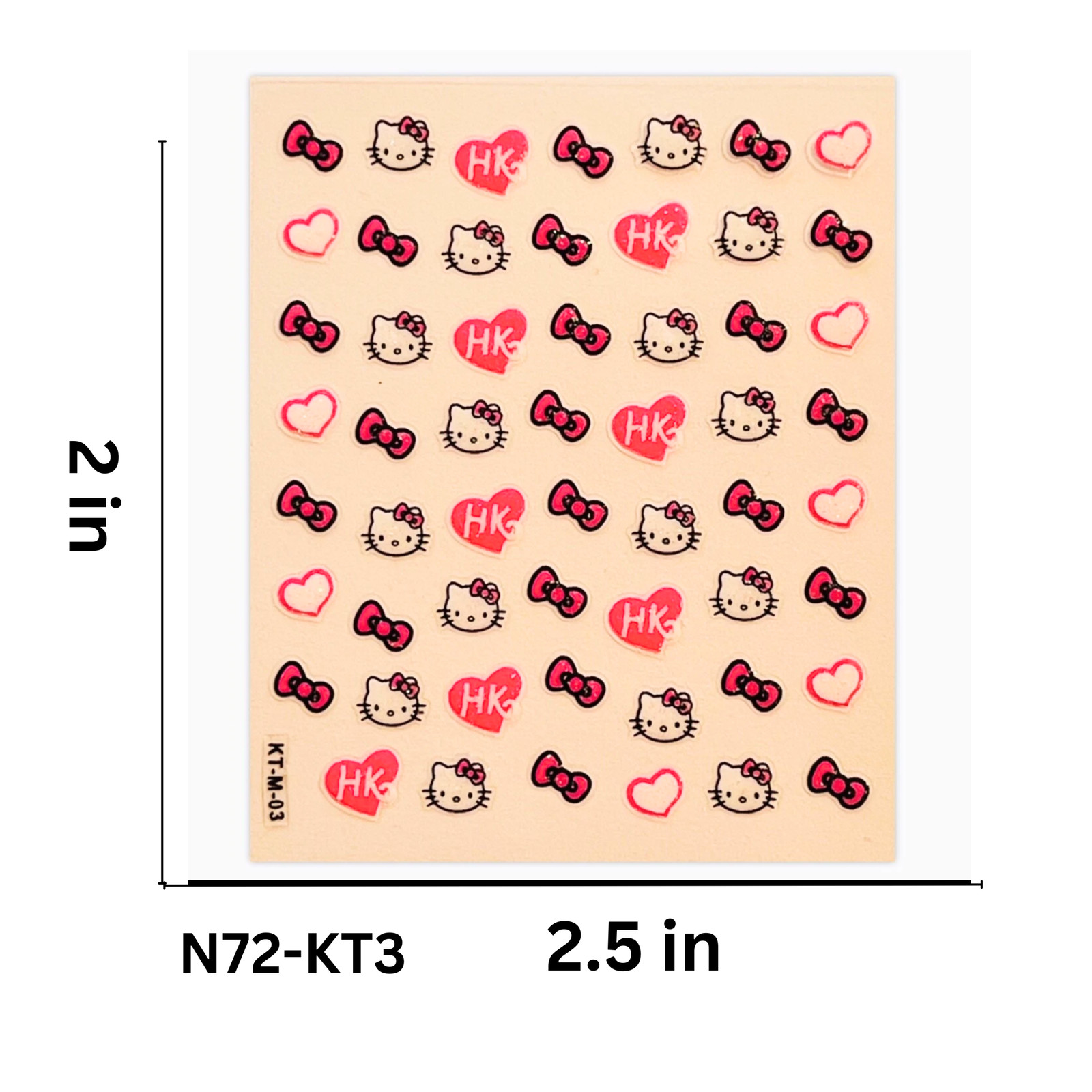 Hello Kitty Nail Art Stickers – Cute Kawaii 3D Decals for Nails