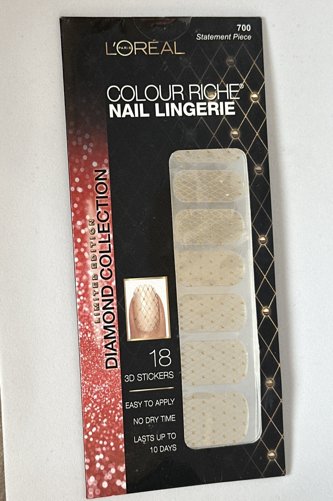 L’oreal Nail Lingerie 3D Stickers #700 Statement Piece – Limited Edition Sealed