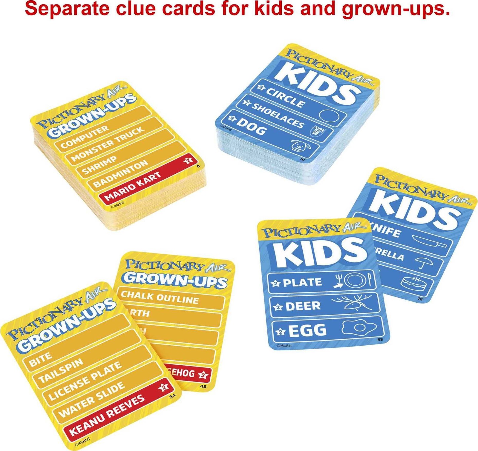 Mattel Games ​Pictionary Air Kids Vs. Grown-Ups Family Medium, Multicolor