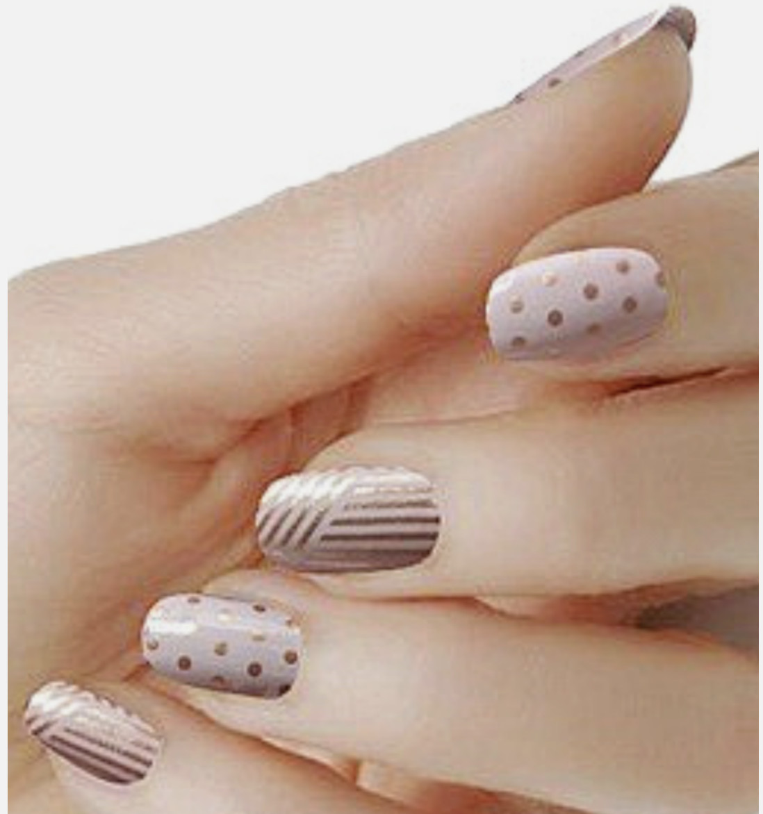 🌟 ✨ 💅 Pink polka dots color nail wraps/real nail polish strips street art