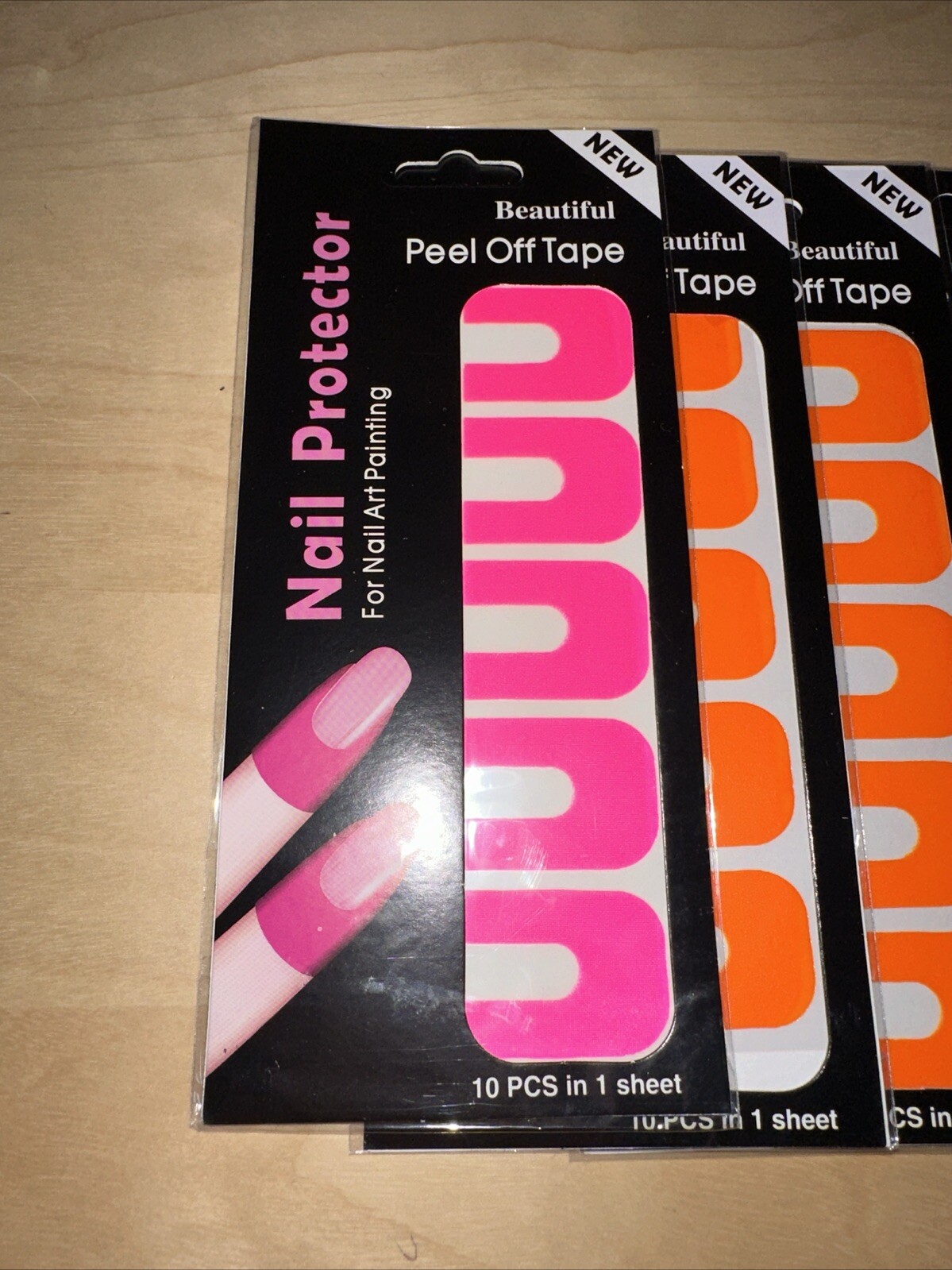 5 Sets – Peel Off Nail Protector Tape – 5 Colors