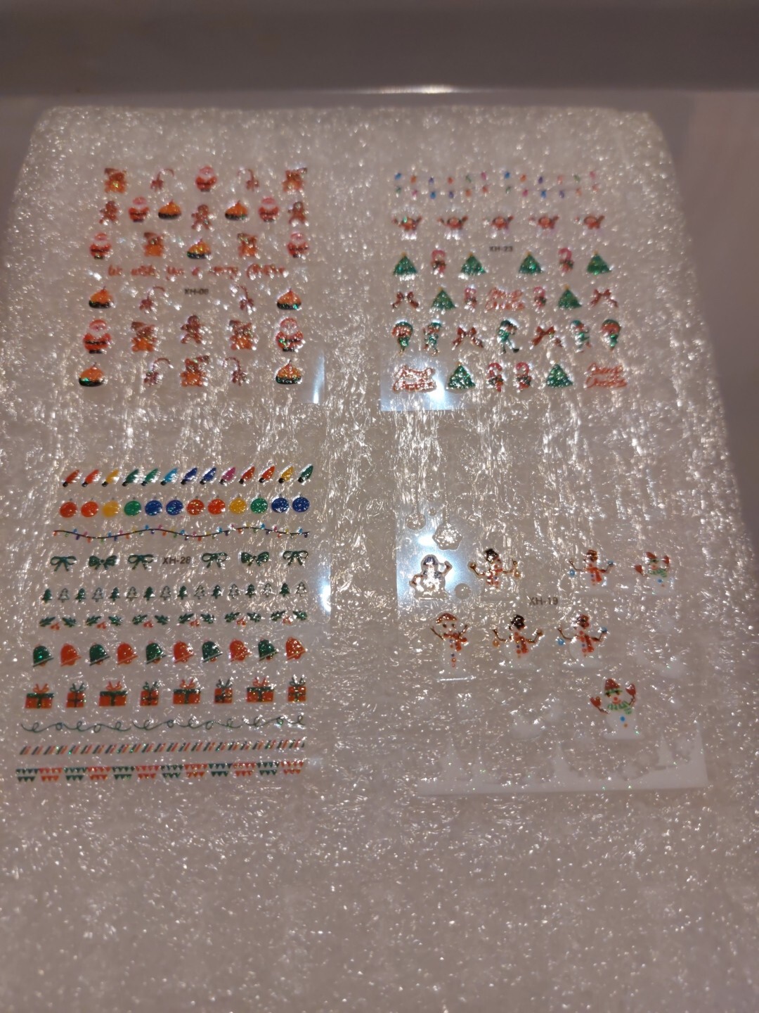 4 X Small Sheets Of Christmas Nail Art Stickers (Dn178) New