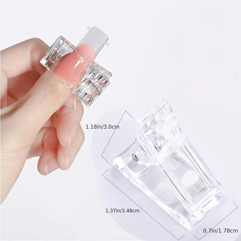 Acrylic Nail Clip Transparent Gel Quick Building Nail Tips Clips Fingernail Exte