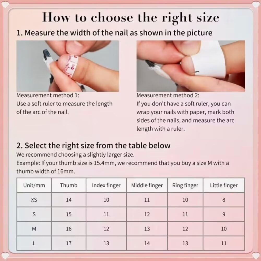3D Handmade Press On Nails – Short Square French Tip Fake Nails, Blue Flowers, 1