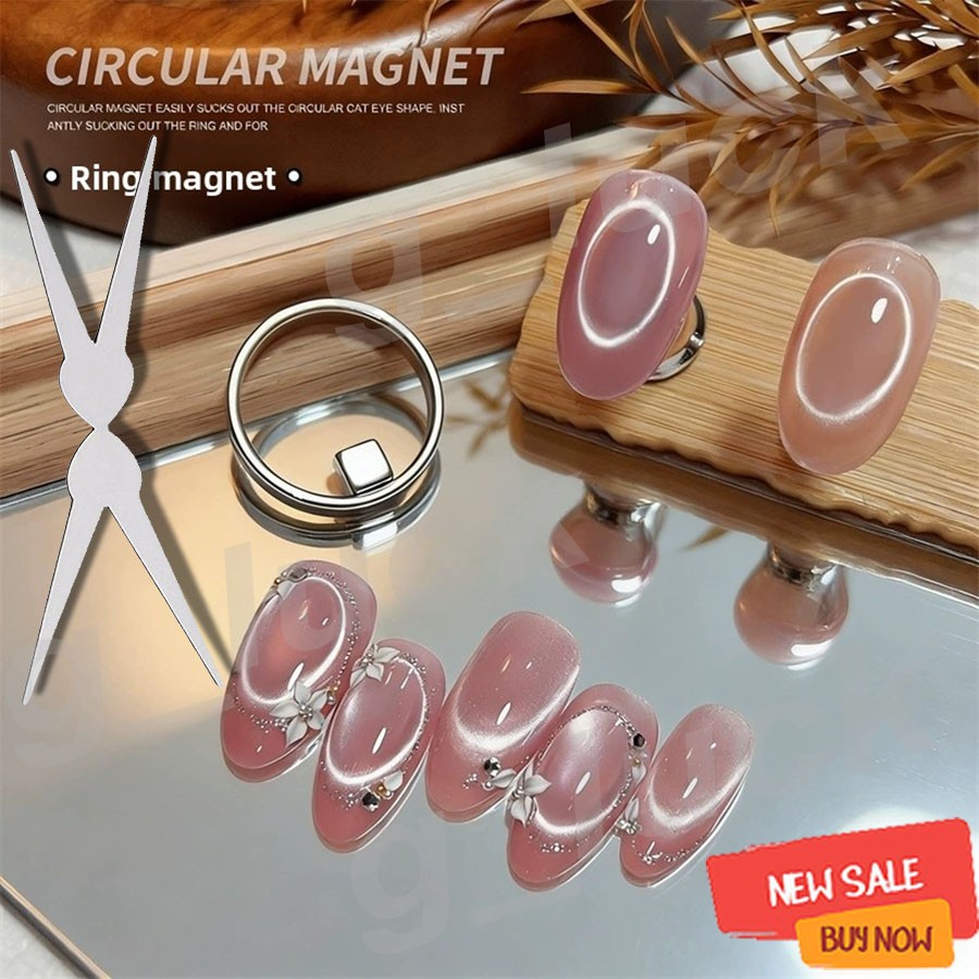 Double-head French Nail Art Magnet Set 3D Strong Cat Eye Magnet Nail Art Gel Pol