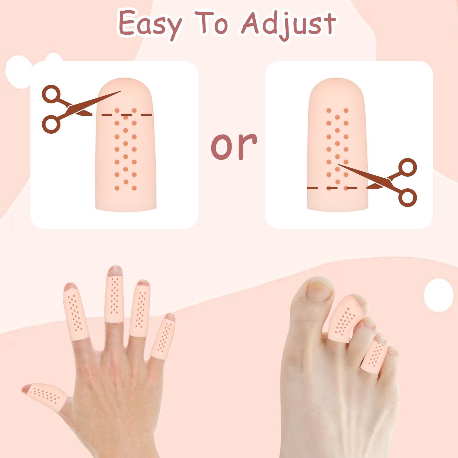 16Pcs Gel Finger Cots with Air Holes, Gel Finger Protectors Finger Covers