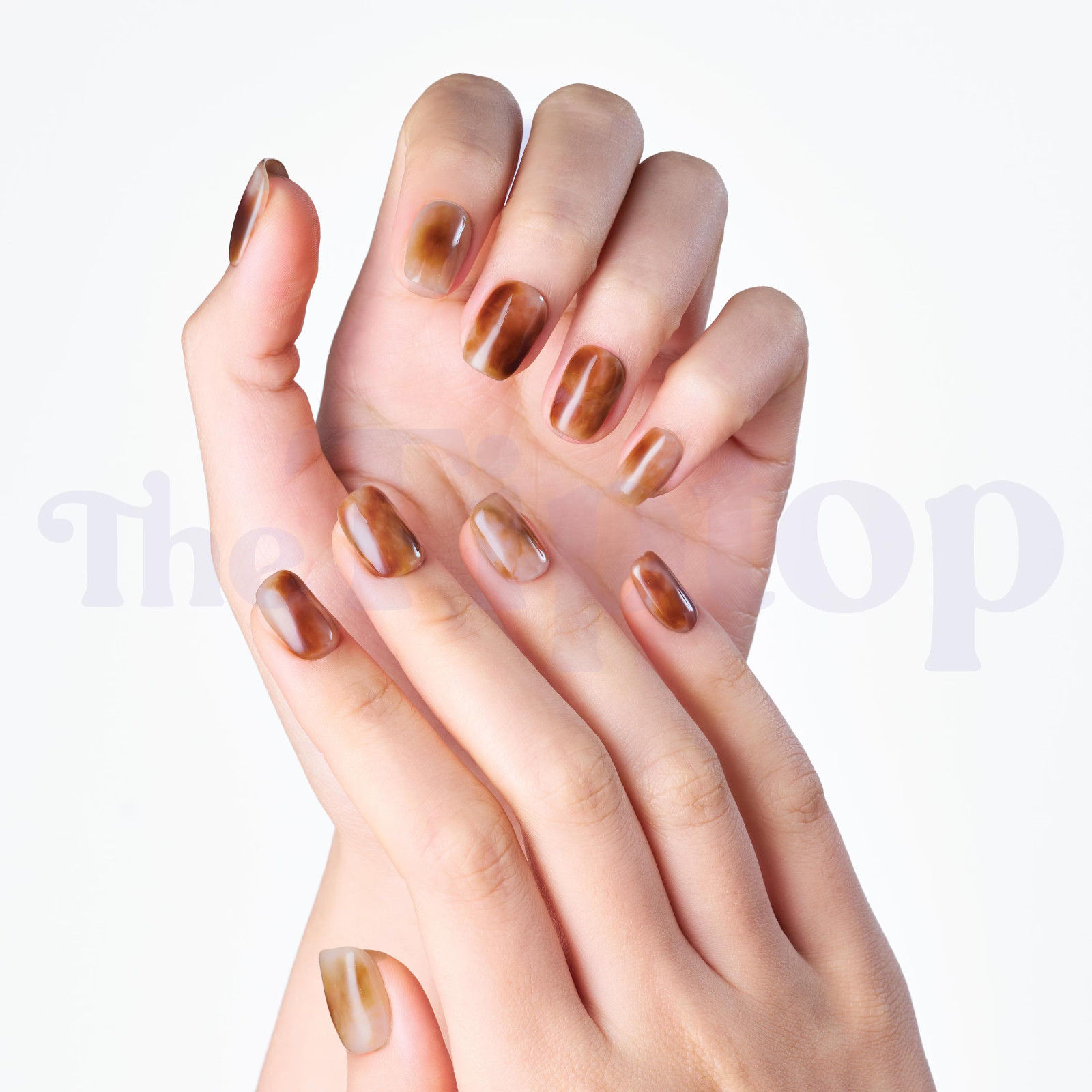 Amber Clay Press On Nails | Short Press On Nails | Reusable Nails | M30