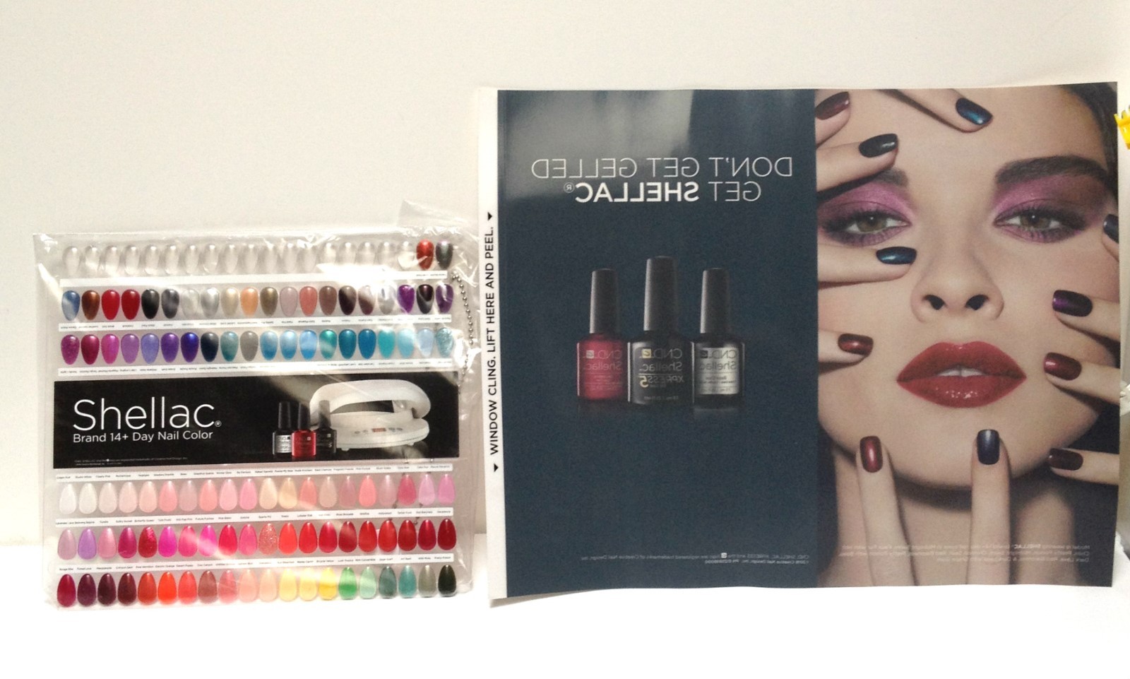 CND Painted Color Chart Nail Palette -102-Colour Sampler-Lot of 2+2 FREE POSTERS