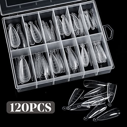 Dual Forms Poly Extension Gel Dual Forms 120pcs Dual Nail Forms with 12 Sizes