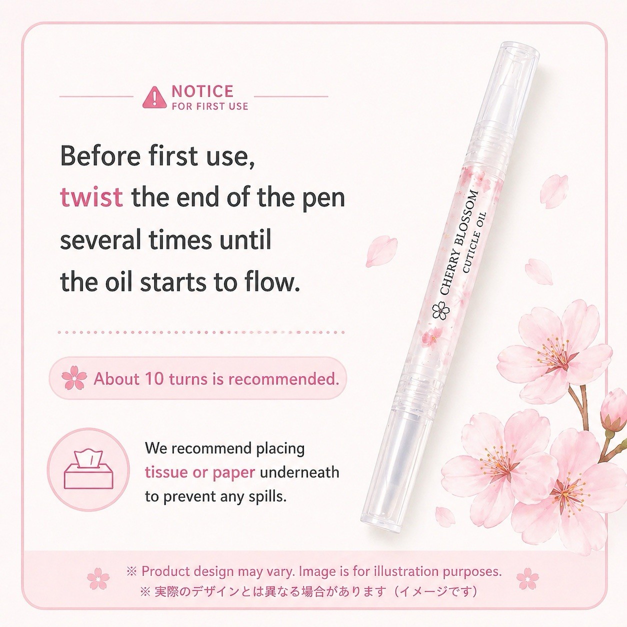 Hologram Sakura Flakes Nail Art Gift Set 8pcs Pink Floral Stickers Kawaii Japan