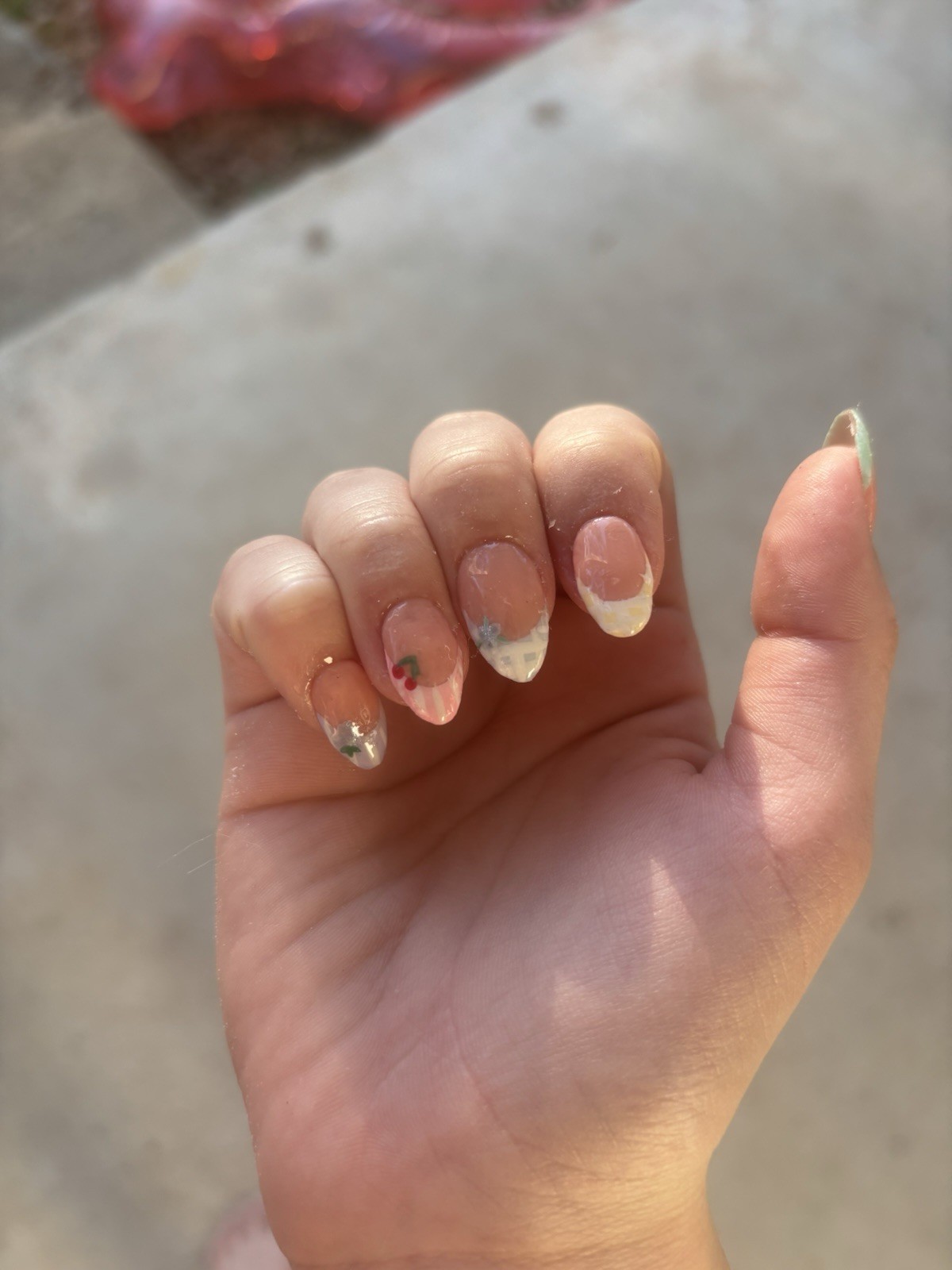 Pastel press French tip hand made