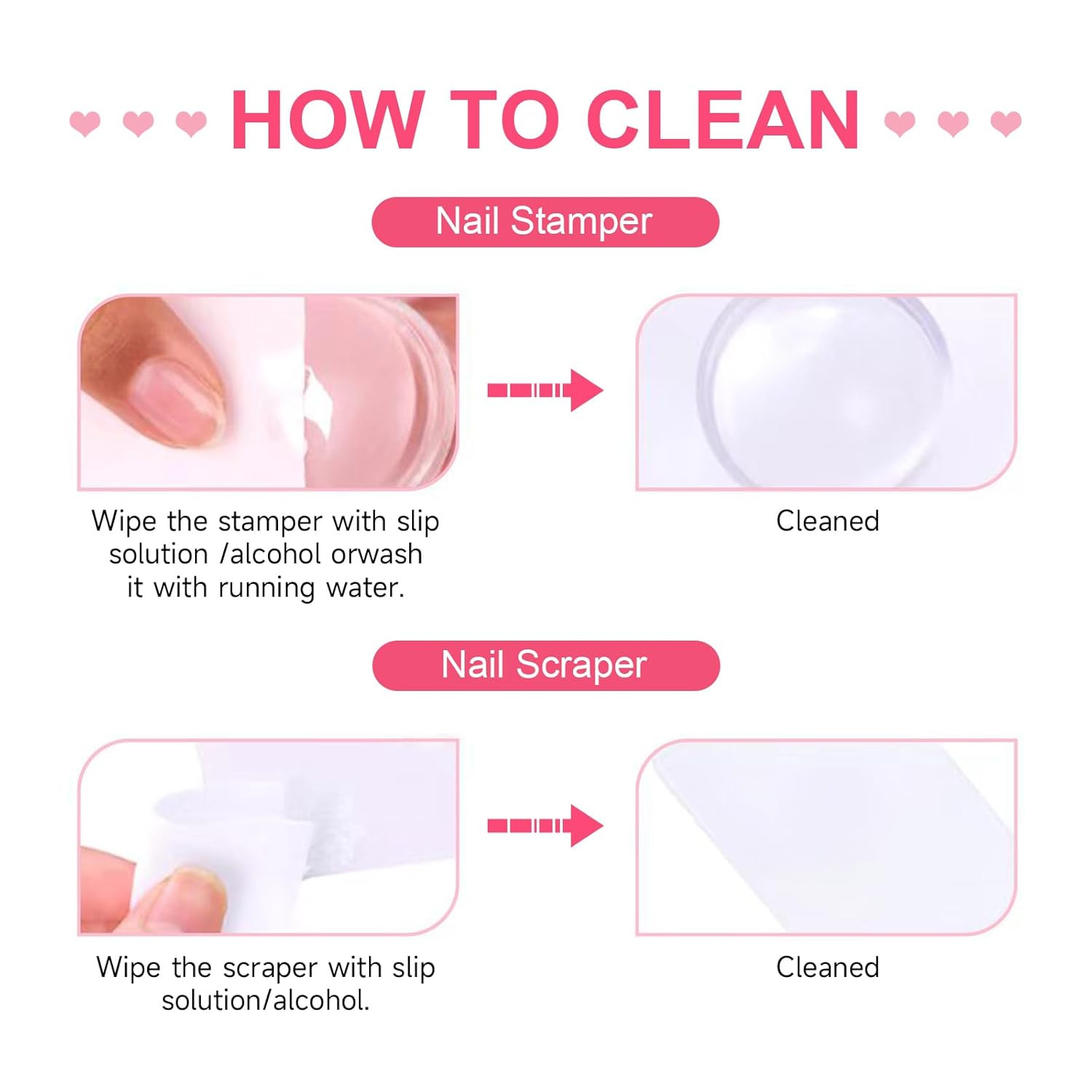 Nail Stamp Gel 8Pcs French Tip Nail Stamp Kit with Black White Color Stamper Gel